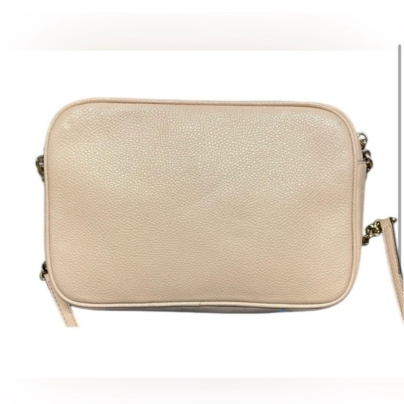 Michael Kors Fulton cream gold street pebble leather camera style crossbody bag - Picture 2 of 8